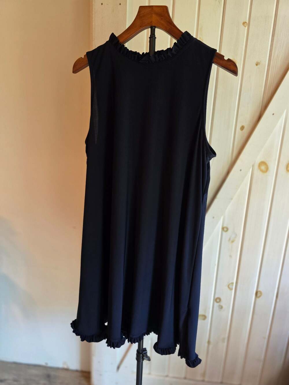 Nik And Nash Sleeveless Ruffle Neck Mini Shift Dress